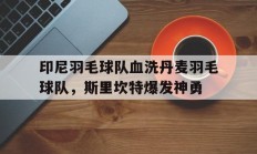 米兰体育-关于印尼羽毛球队血洗丹麦羽毛球队，斯里坎特爆发神勇的信息